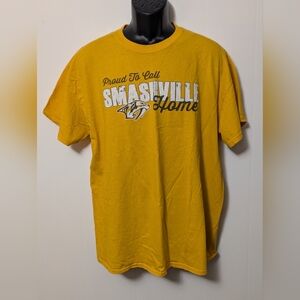 Men's Nashville Predators Smasville Home Yellow T-Shirt Size Large